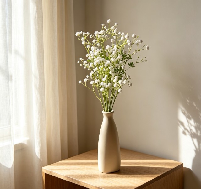 Wholesale Beige Bud Ceramic Vase