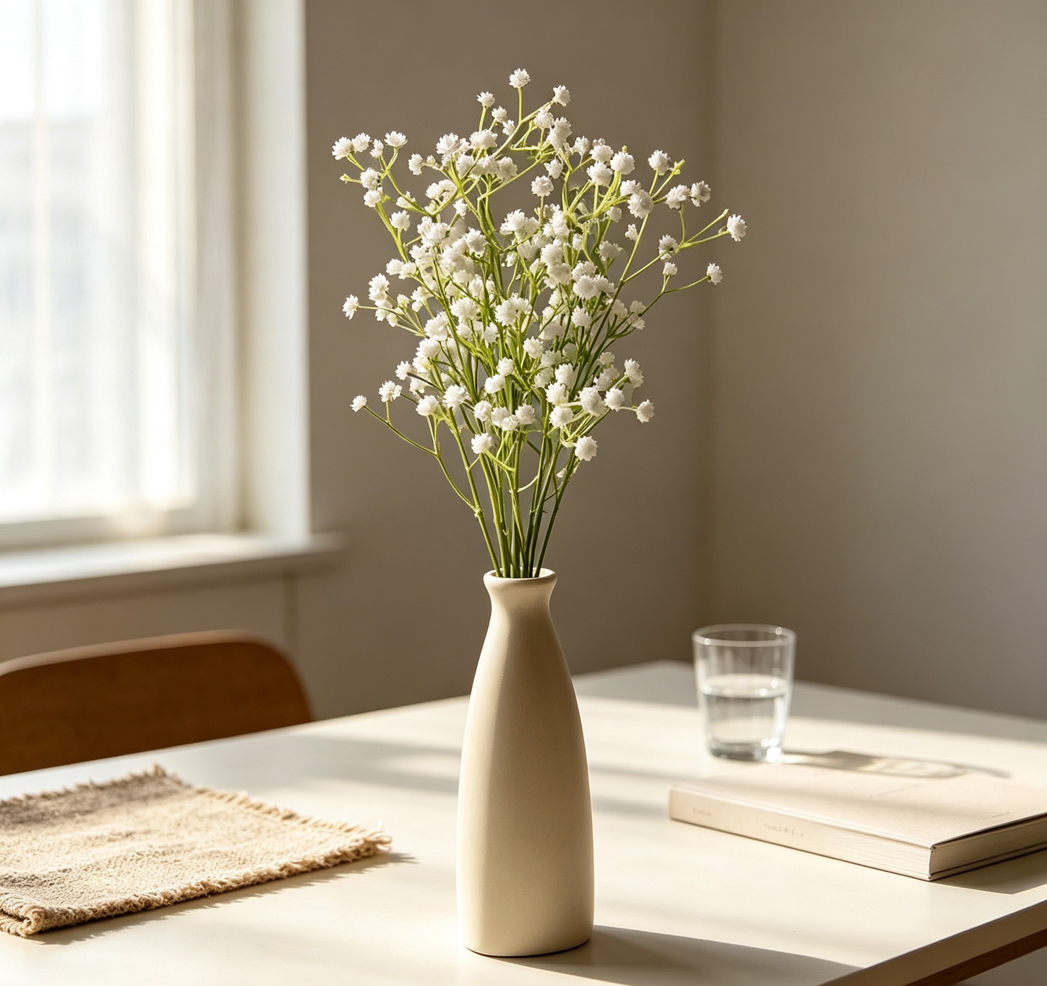 Wholesale Beige Bud Ceramic Vase