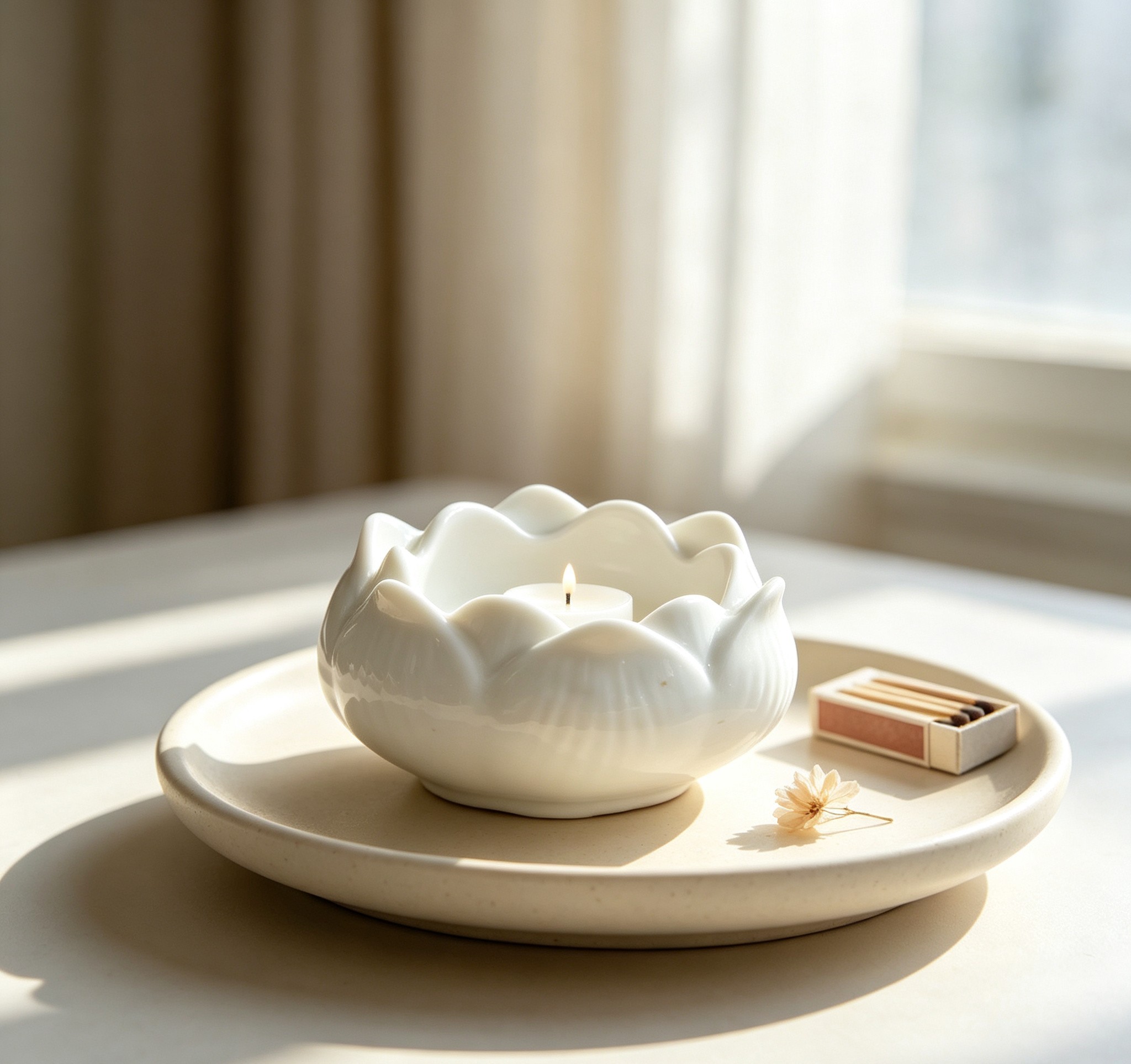 Wholesale Lotus Ceramic Candle Holder