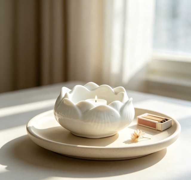 Wholesale Lotus Ceramic Candle Holder