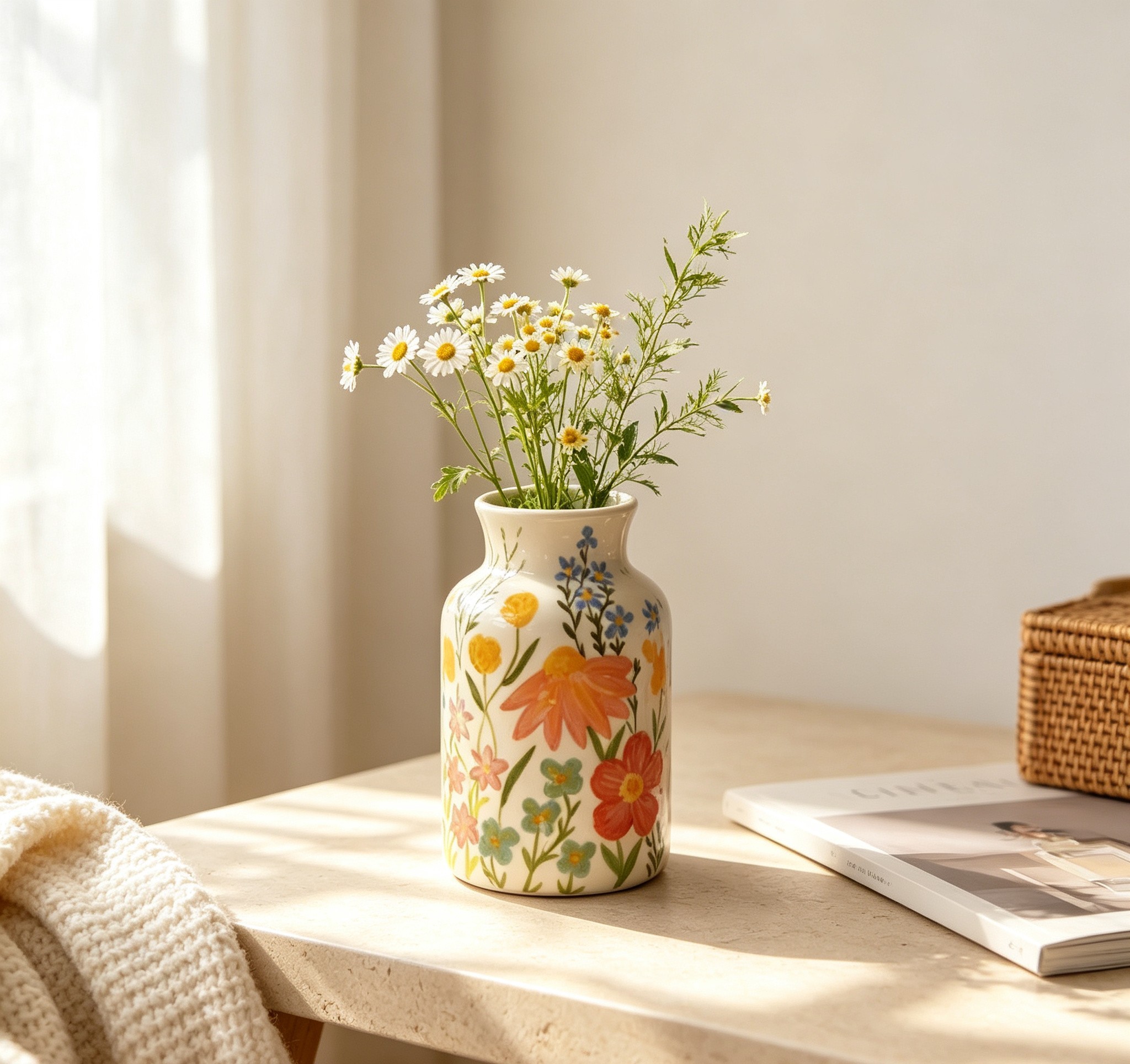 Wholesale Floral Pattern Ceramic Vase