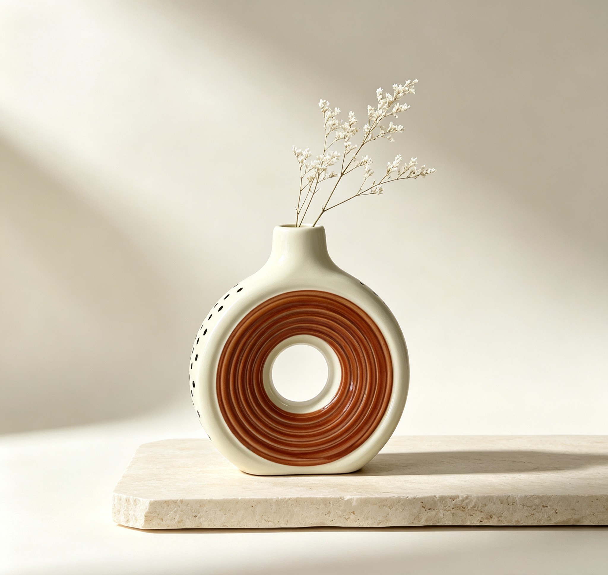 Wholesale Hollow Ring Ceramic Vase