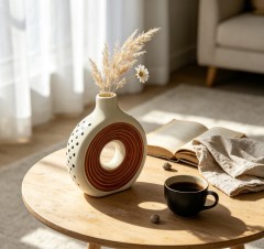 Wholesale Hollow Ring Ceramic Vase