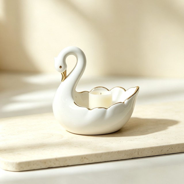 Wholesale Swan Ceramic Candle Holder