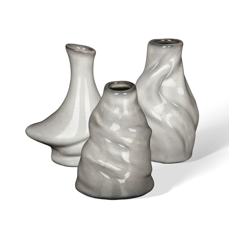 Wholesale Twisted Wave Ceramic Reed Diffuser Bottle