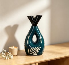 Wholesale Hollow Dual‑Nozzle Ceramic Vase