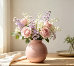 Wholesale Glossy Round Ceramic Vase, Mini Spherical Table Vase with Smooth Glaze for Home Hotel Decor