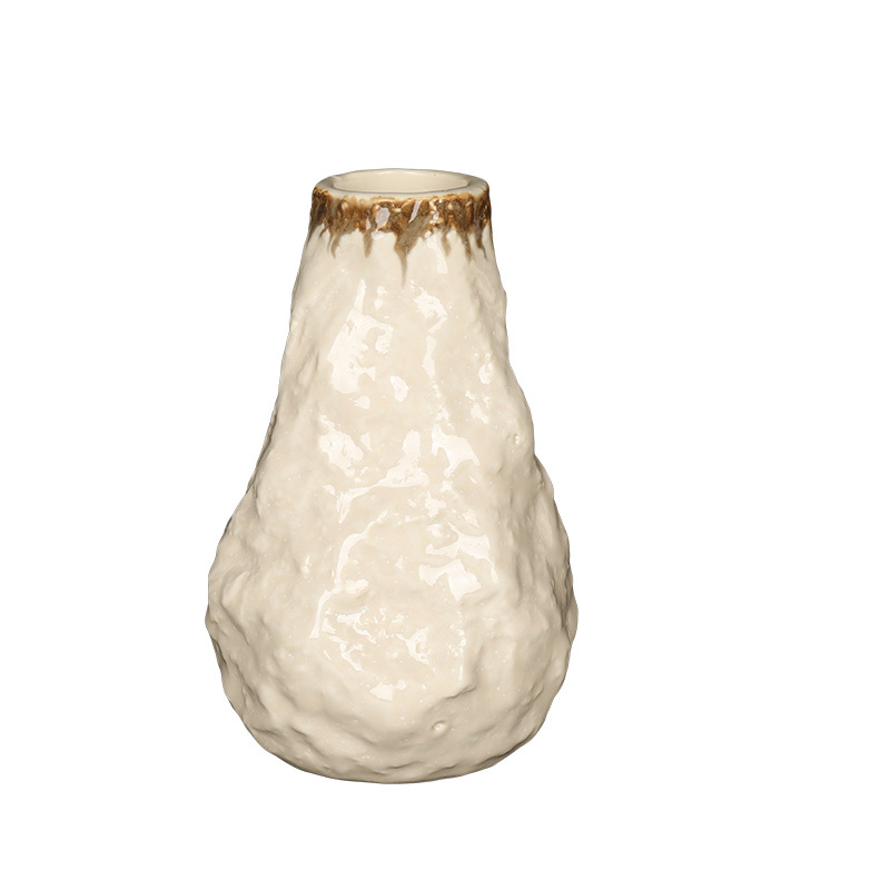 Wholesale Rock Texture Ceramic Reed Diffuser Bottle, Irregular Rugged Aroma Bottle with Glaze Finish for Home Hotel Decor