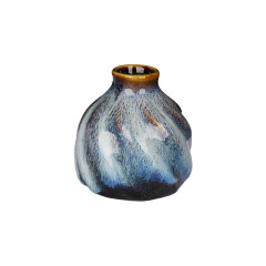 Wholesale Textured Ceramic Reed Diffuser Bottle, Embossed Leaf & Twisted Design Aroma Bottle for Home Fragrance & Hotel Decor
