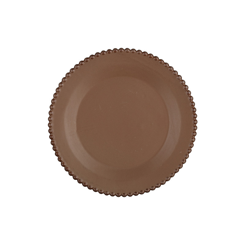 Wholesale Beaded Rim Ceramic Dinnerware Set, Stoneware Tableware for Home Restaurant Hotel