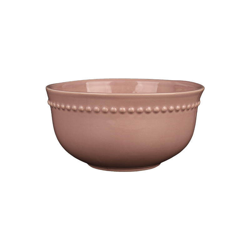 Wholesale Beaded Rim Ceramic Dinnerware Set, Stoneware Tableware for Home Restaurant Hotel