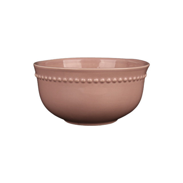 Wholesale Beaded Rim Ceramic Dinnerware Set, Stoneware Tableware for Home Restaurant Hotel