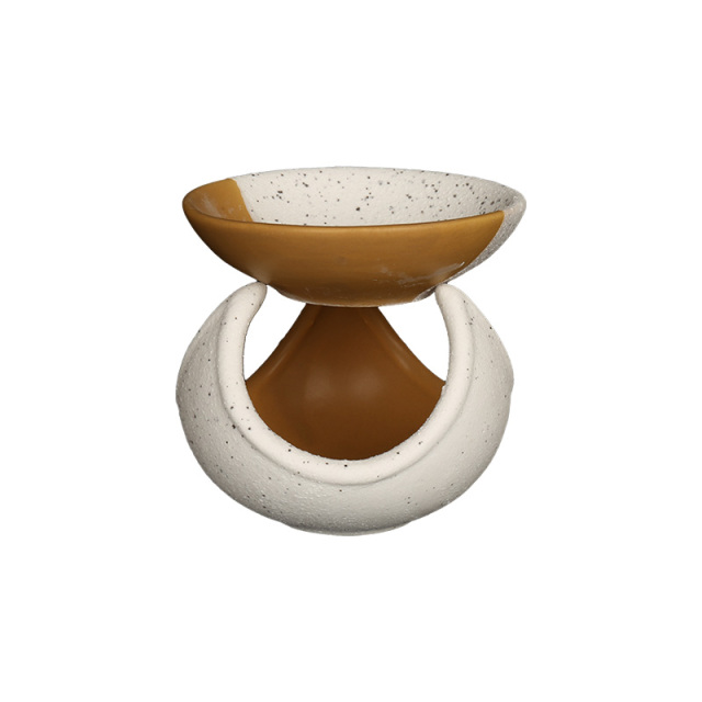 Wholesale Assorted Ceramic Wax Melt Burner & Oil Burner, Rustic Glaze Aroma Warmer with Tree Cutout, Heart Cutout & Geometric Shapes