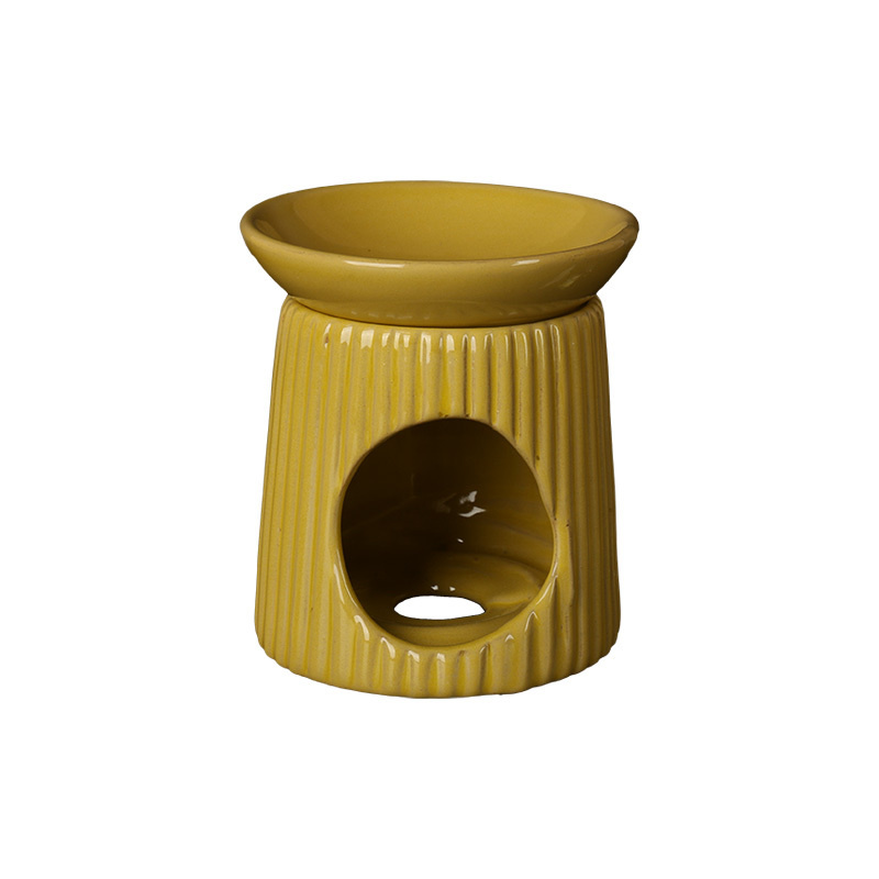 Wholesale Assorted Ceramic Wax Melt Burner & Oil Burner, Rustic Glaze Aroma Warmer with Tree Cutout, Heart Cutout & Geometric Shapes