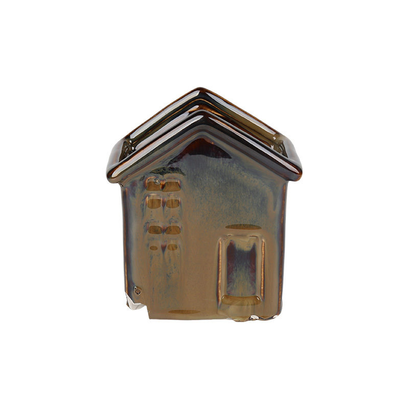 Wholesale House & Castle Shaped Ceramic Tealight Candle Holders, Reactive Glaze Assorted Styles for Home Wedding Holiday Decor & Bulk Gift