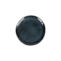 Wholesale Hand-Painted Reactive Glaze Ceramic Plates, Rustic Embossed Stoneware Dinner Plates for Salad Pasta Fruit Home Hotel Restaurant