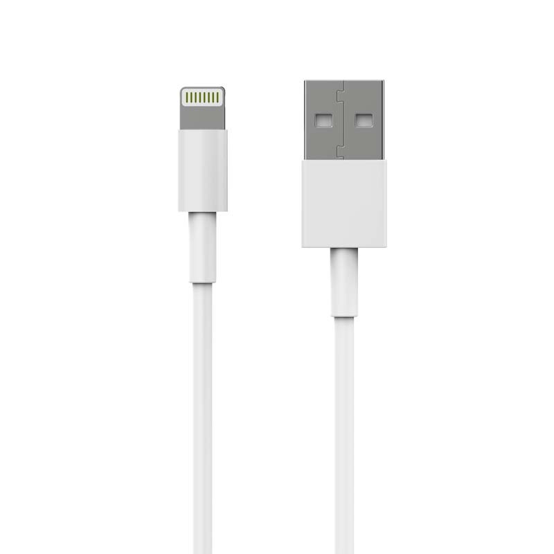 Câble USB Lightning 1M - d-power F6000 - Charge Rapide et Synchronisation de Données - Compatible avec iPhone 14/13/12/11/XS/XR/8/7/6S, iPad, iPod - Protection Contre les Surcharges - Blanc