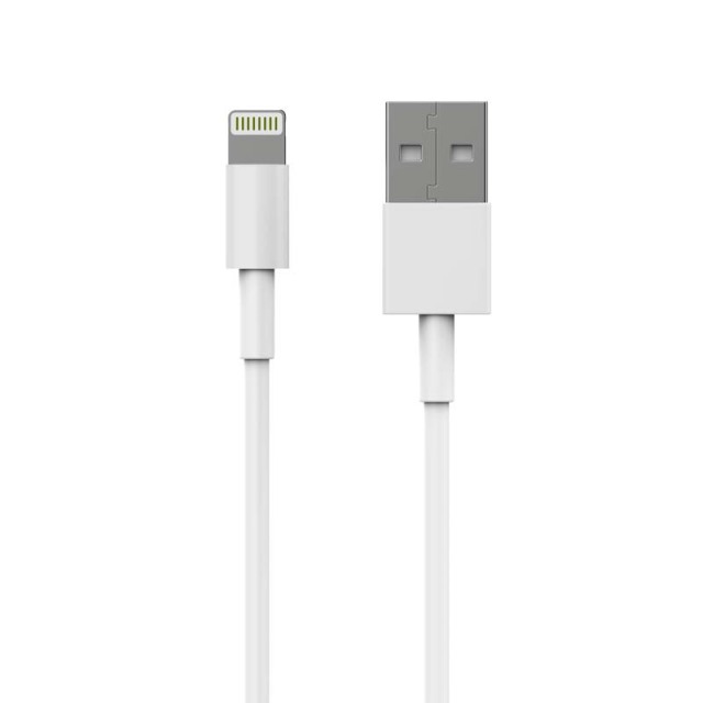 Câble USB Lightning 1M - d-power F6000 - Charge Rapide et Synchronisation de Données - Compatible avec iPhone 14/13/12/11/XS/XR/8/7/6S, iPad, iPod - Protection Contre les Surcharges - Blanc