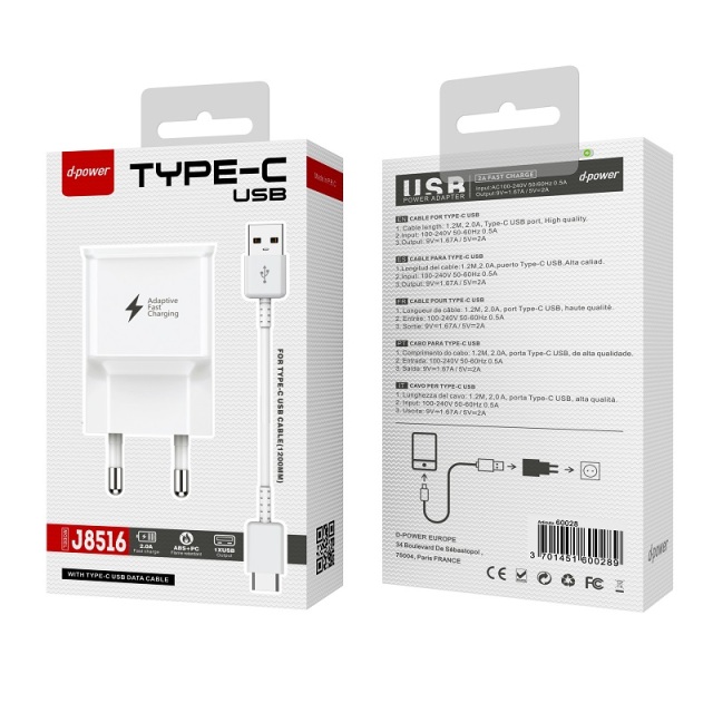 J8516 Ensemble de chargeur 15W