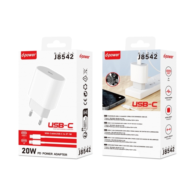 J8542 Ensemble de chargeur PD 20W