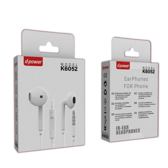 K6052 Écouteurs intra-auriculaires filaires IP