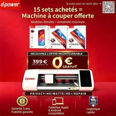 Machine de découpe multifonction offerte | 15 films protection téléphone, autocollant DIY personnalisé, coupe toutes dimensions