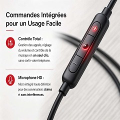 D-Power K6036 USB-C Wired Earphones, In-ear Headset with Mic & Controller, Compatible with Android, Black & White Available