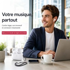 D-Power K6202 Écouteurs Sans Fil Bluetooth | Connexion Stable · Appels Clairs · Confort Toute la Journée