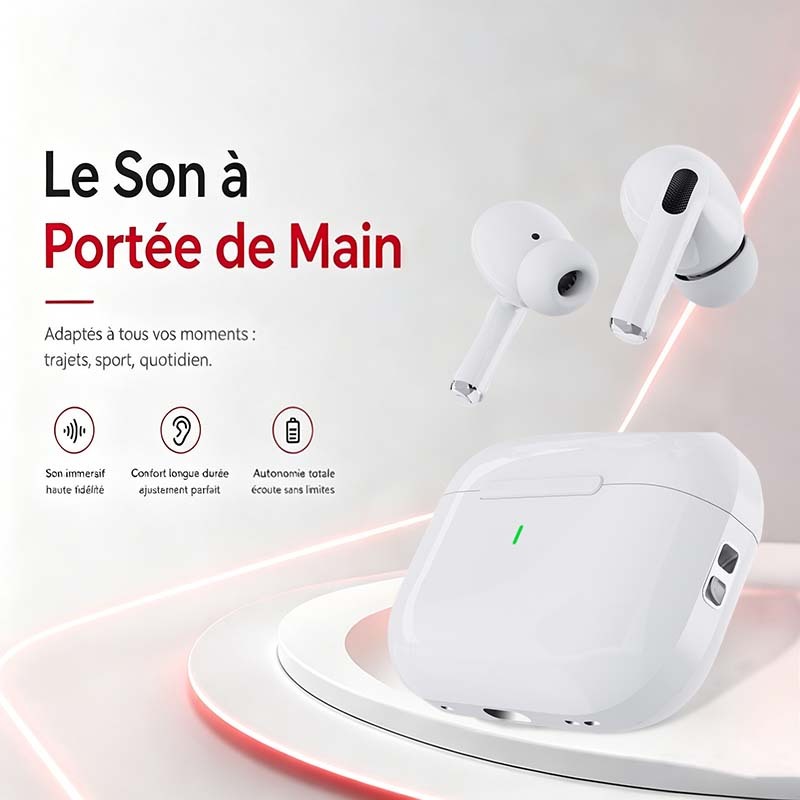 D-Power K6202 Écouteurs Sans Fil Bluetooth | Connexion Stable · Appels Clairs · Confort Toute la Journée
