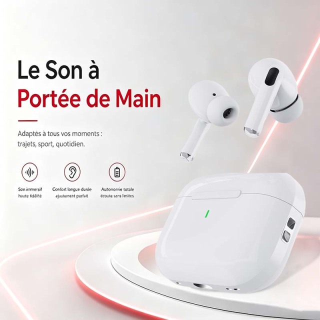 D-Power K6202 Écouteurs Sans Fil Bluetooth | Connexion Stable · Appels Clairs · Confort Toute la Journée