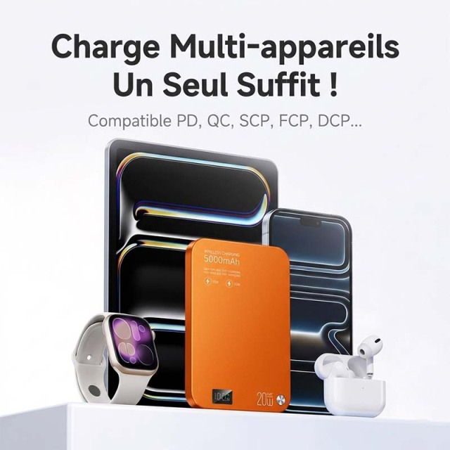 Bloc Batterie Magnétique GT10 Charge Rapide 20W
