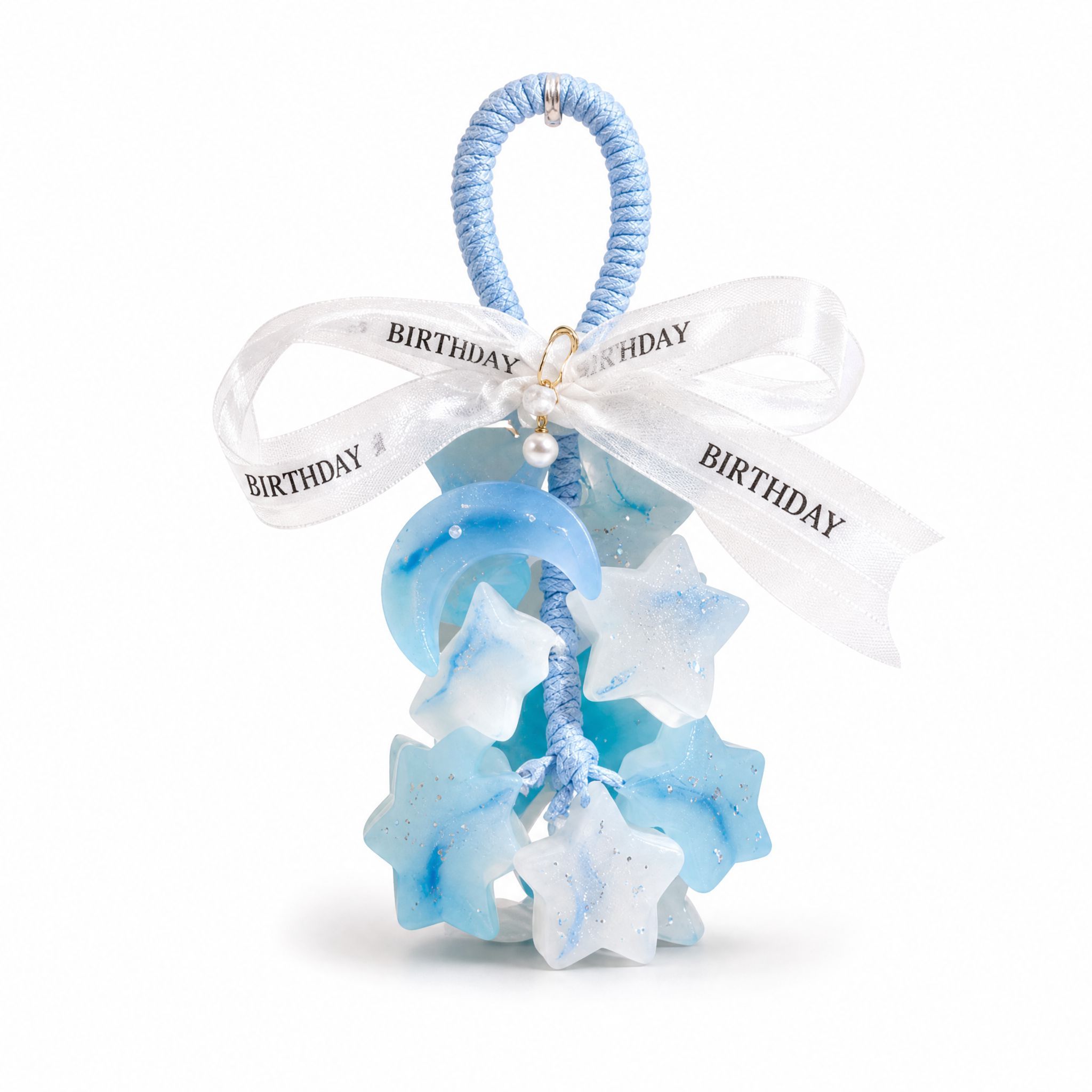 Grappe de Savon Artisanal Étoile & Lune – Pendentif Parfumé au Raisin & Huiles Essentielles, Texture Cristalline – Diffuseur d'Ambiance 2-en-1 pour Dressing, Voiture, Noël & Anniversaire