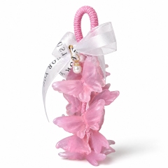 Pendentif parfumé en forme de papillon rose – diffuseur pour armoire et voiture avec perles délicates – pendentif parfumé artisanal longue durée, un cadeau de Noël romantique parfait.