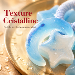 Grappe de Savon Artisanal Étoile & Lune – Pendentif Parfumé au Raisin & Huiles Essentielles, Texture Cristalline – Diffuseur d'Ambiance 2-en-1 pour Dressing, Voiture, Noël & Anniversaire