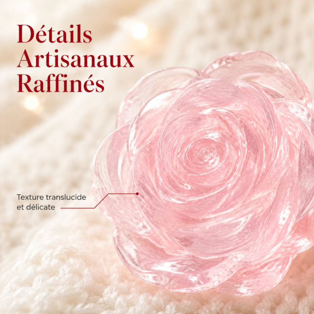 Grappe de Savons Parfumés en Forme de Roses Rose Poudré – Savon Suspendu Translucide à la Rose avec Corde – Idée Cadeau Originale & Raffinée pour Femme, Décoration & Soin du Corps