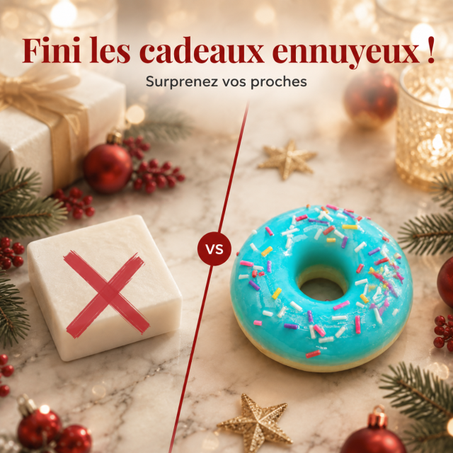 Lot de Savons Artisanaur en Forme de Donuts – Savons Gourmands Parfumés avec Glaçage & Pépites – Mousse Riche & Hydratante pour Mains et Corps – Idée Cadeau Originale & Fun pour Noël et Anniversaire