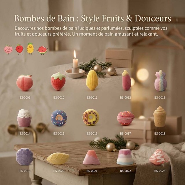 Coffret Bombes de Bain Artisanales, Boules Effervescentes aux Huiles Essentielles Naturelles pour Bain Spa Relaxant