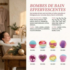 Coffret Bombes de Bain Artisanales, Boules Effervescentes aux Huiles Essentielles Naturelles pour Bain Spa Relaxant