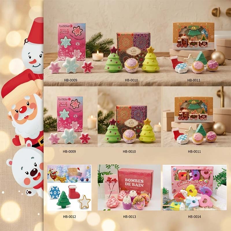 Coffret Bombes de Bain Artisanales, Boules Effervescentes aux Huiles Essentielles Naturelles pour Bain Spa Relaxant