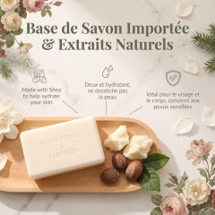 BL-PS-248 COCOAIMEE Luxury French Scented Soap Gift Set, 6×248g XL Shea Butter Natural Bar Soap for Face Body Hands, Sensitive Skin Friendly, Holiday Christmas Gift Box
