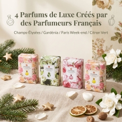 BL-PS-248 COCOAIMEE Luxury French Scented Soap Gift Set, 6×248g XL Shea Butter Natural Bar Soap for Face Body Hands, Sensitive Skin Friendly, Holiday Christmas Gift Box