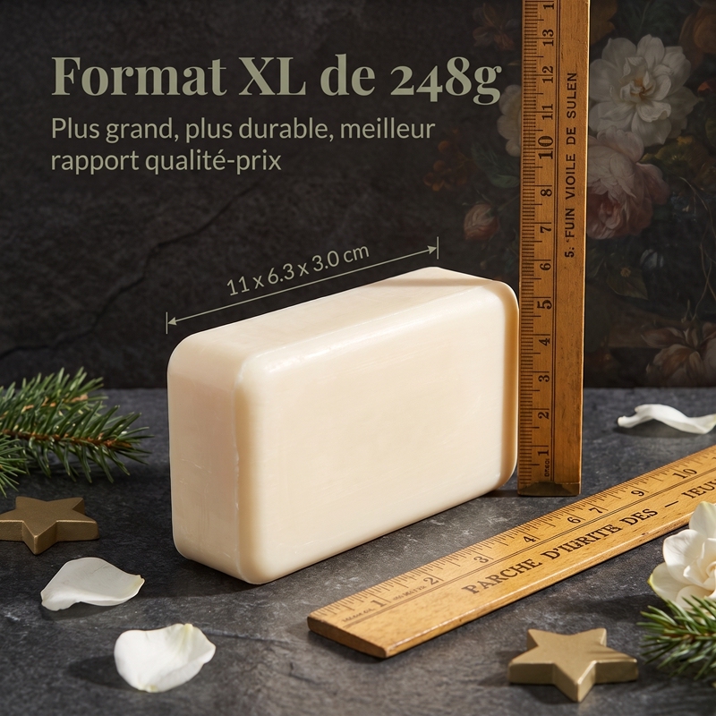 BL-PS-248 COCOAIMEE Luxury French Scented Soap Gift Set, 6×248g XL Shea Butter Natural Bar Soap for Face Body Hands, Sensitive Skin Friendly, Holiday Christmas Gift Box