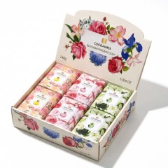 BL-PS-248 COCOAIMEE Luxury French Scented Soap Gift Set, 6×248g XL Shea Butter Natural Bar Soap for Face Body Hands, Sensitive Skin Friendly, Holiday Christmas Gift Box