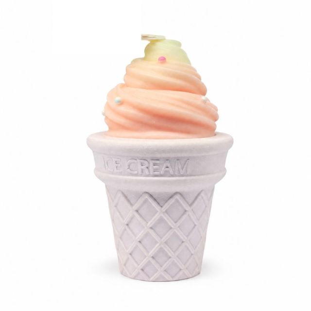 Bougie parfumée créative en cornet de gaufre crème glacée, cire de soja 100% naturelle, mèche coton sans plomb sans fumée, décoration maison et cadeau de Noël original