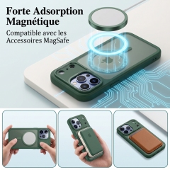 KC26 Coque à Aimant Puissant | Compatible MagSafe · Double Rebord Surélevé 1,5 mm · Dos Mat Anti-Traces · Protection Militaire Anti-Choc