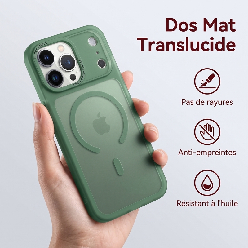 KC26 Coque à Aimant Puissant | Compatible MagSafe · Double Rebord Surélevé 1,5 mm · Dos Mat Anti-Traces · Protection Militaire Anti-Choc
