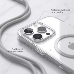KC25 Coque Magnétique avec Cordon pour iPhone 16 Pro Max | Sangle Ajustable Mains Libres · Aimant Puissant · Coins Renforcés · Anti-Jaunissement