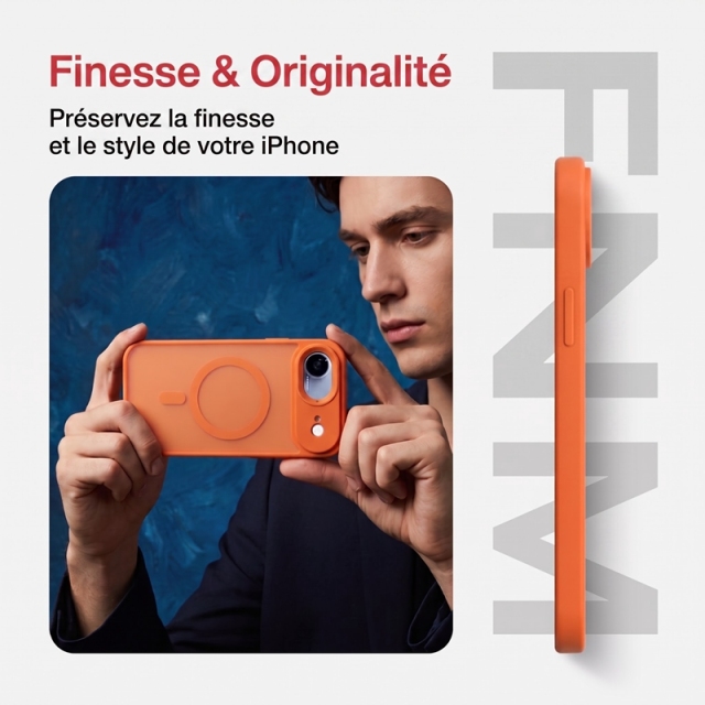 KC26 Coque iPhone 17 Air Parisienne | Fine & MagSafe – Protection surélevée, anti-chute, écosystème magnétique