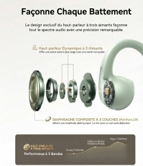C5 WEBUDS Air Conduction Open-Ear Clip Earbuds, 4.7g Ultra-Light, 50H Playtime, 1.5H Fast Charge
