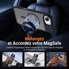 KC26 Coque MagSafe Mate Translucide pour iPhone 17 Air, Étui Antichoc avec Rebord Surélevé pour Objectif